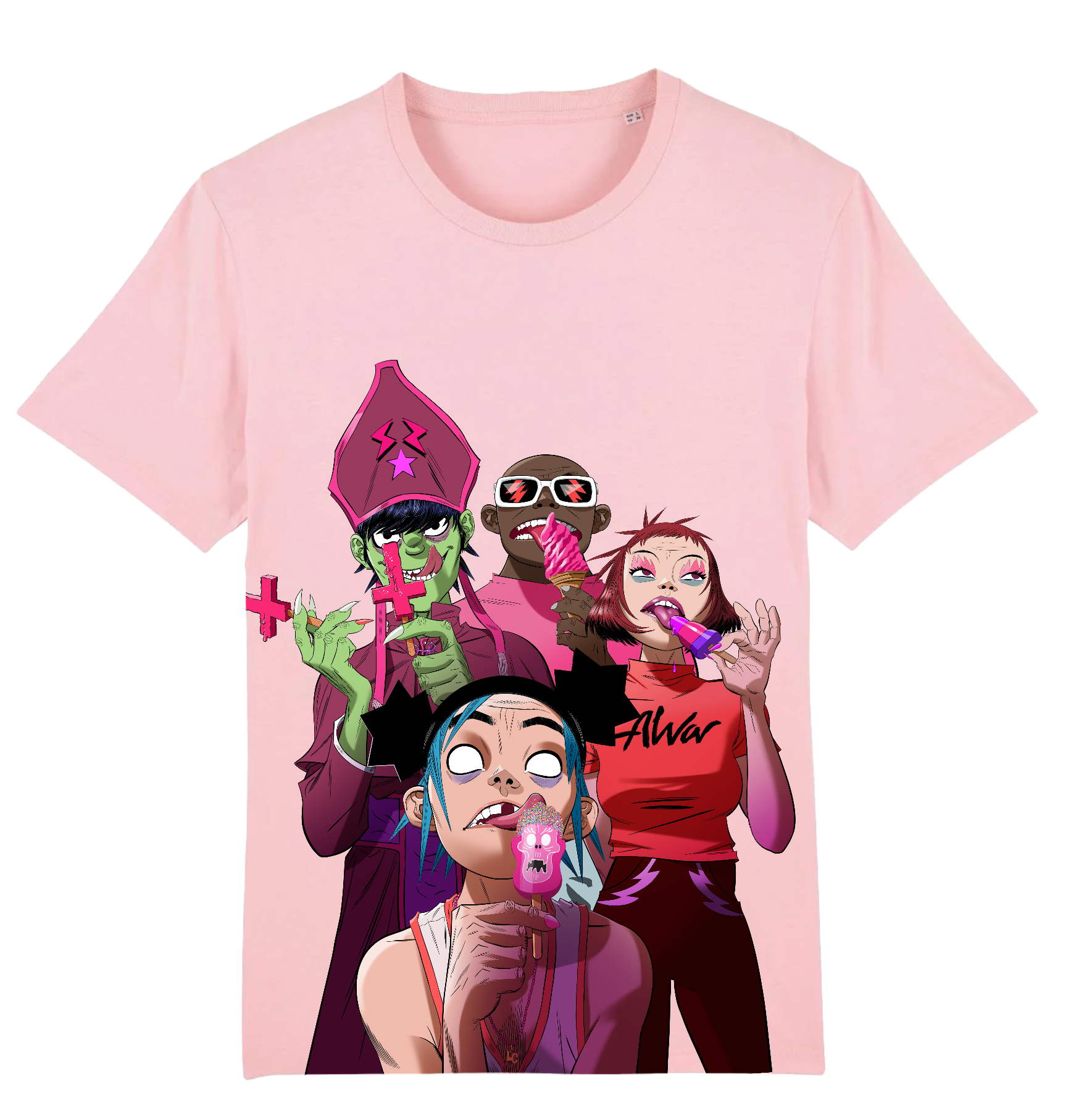 Pink Lollies T Shirt Gorillaz Official Store